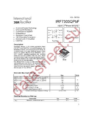 IRF7303QPBF datasheet  